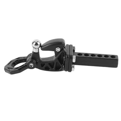 RC Metal Hitch Trailer Hook, Aluminium RC Anhängerkupplungs -Schlepphaken, Fachmännisch Gestalteter Anhängerkupplungsempfänger für SCX10 RC Crawler Accessoires, (Schwarz) von KENANLAN