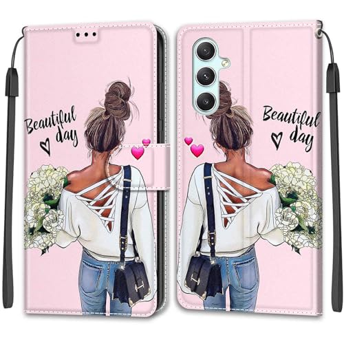 KENHONER Handyhülle für Samsung Galaxy A34 5G Hülle, Premium Leder Flip Klappbare Stoßfeste Magnetische [Standfunktion] [Kartenfächern] kompatibel Samsung Galaxy A34 5G von KENHONER