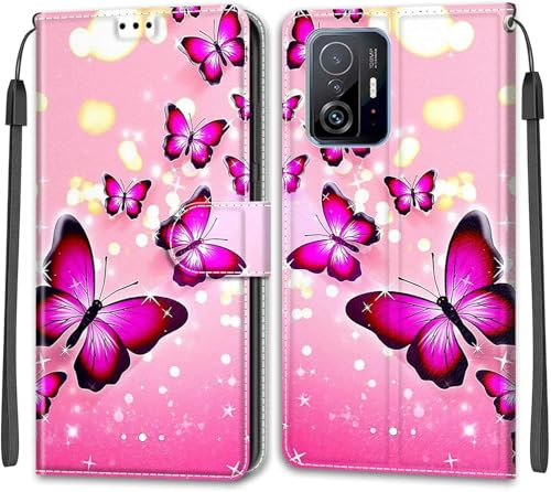 KENHONER Handyhülle für Xiaomi 11T / Xiaomi 11T Pro Hülle, Premium Leder Flip Klappbare Stoßfeste Magnetische mit [Standfunktion] [Kartenfächern] kompatibel Xiaomi 11T / Xiaomi 11T Pro von KENHONER