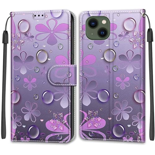KENHONER Handyhülle für iPhone 13 / iPhone 14 Hülle, mit [Kartenfach] [Standfunktion] Stoßfeste Schutzhülle Klapphülle Handytasche Lederhülle kompatibel iPhone 13 / iPhone 14 von KENHONER