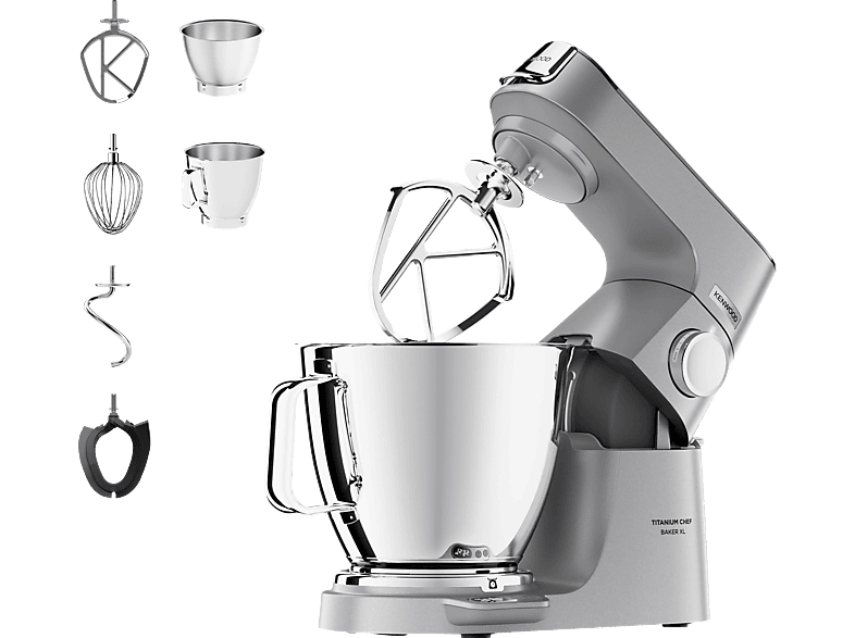 KENWOOD Titanium Chef Baker XL KVL85.004SI Küchenmaschine Silber (Rührschüsselkapazität: 7 l, 1200 Watt) von KENWOOD