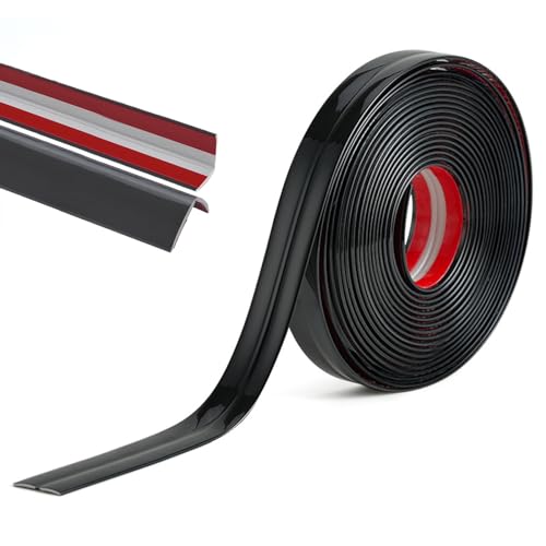 Innen- und Außeneckleisten aus Vinyl zum Abziehen und Aufkleben, flexible selbstklebende Wandleisten Wandeckenschoner Möbelkantenschutz(schwarz) von KEQKEV