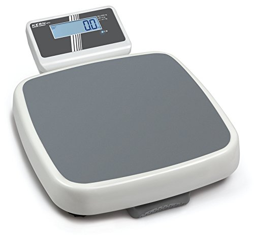 KERN Professional Step-on Personenwaage [Kern mpd 250 K100 m] mit medizinischer Zulassung, Max. 250 kg, 100 g Auflösung, Weiß/Grau, Kunststoff, Digital, Badewage von KERN