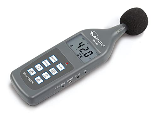 KERN Schallpegelmessgerät SU 130 (Messbereich: 30–130 35–130 35–130 dB, misst die Schallinsität am Arbeitsplatz / Umwelt / Mechanik /Industrie, Ablesbarkeit 0,1 dB) von KERN