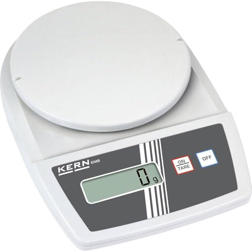 KERN Schulwaage EMB 5.2K1 (Laborwaage, Wägeplatte 150 mm, Wiegebereich max. 5200 g, Ablesbarkeit 1 g, Reproduzierbarkeit 1 g, Linearität 3 g) von KERN