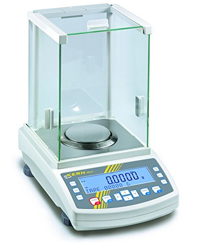 KERN wlae220j Serie aej-cm Analytische Balance 1 mg Wert-Typgenehmigung, 85 mm Durchmesser Plattform, 10 mg – 220 g Bereich-Wägezelle Skala, 0.0001 g von KERN