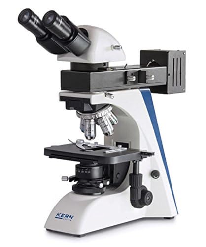 Metallurgisches Mikroskop [Kern OKO 176] Das Metallurgische für den professionellen Anwender, Optisches System: Infinity, Tubus: Binokular, Beleuchtung: 12V / 50W Halogen (Auflicht) + 6V / 20W (Durchlicht) von KERN