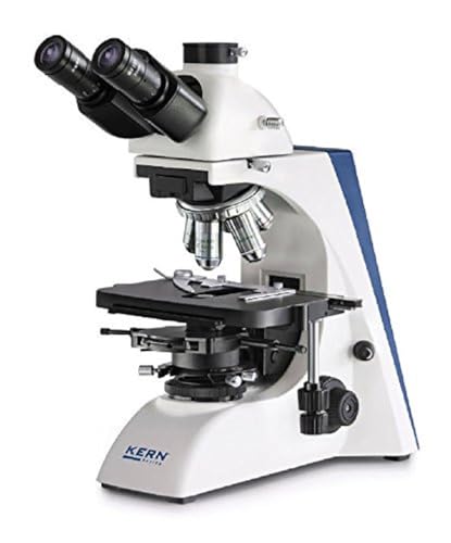 KERN Optics Phasenkontrastmikroskop, Trinokular Tubus, Infinity Plan, Weiß/Schwarz, 4x/10x/20x/40x/100x Objektiv, 20W-Halogen, Durchlicht von KERN