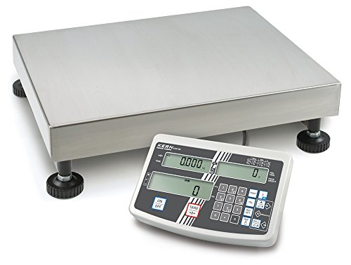 Plattformwaage [Kern IFS 30K-3M] Industriezählwaage mit komfortabler Zehnertastatur zur bequemen Dateneingabe, Wägebereich [Max]: 15 kg / 30 kg, Ablesbarkeit [d]: 5 g / 10 g, Wägeplatte: Edelstahl von KERN