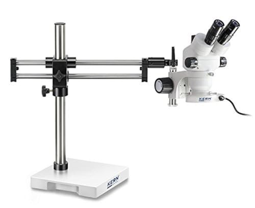 Stereomikroskop-Set [Kern OZM 933] Vordefiniert mit Universalständer und Beleuchtung für Ihren funktionalen Arbeitsplatz, Tubus: Trinokular, Objektiv: 0,7x - 4,5x, Beleuchtung: 4,5W-LED-Ringlicht von KERN