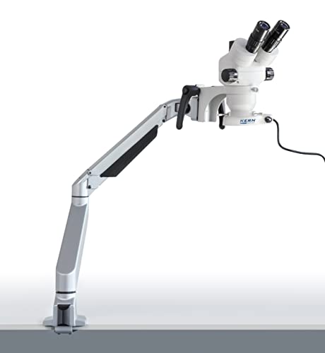 Stereomikroskop-Set [Kern OZM 983] Vordefiniert mit Universalständer und Beleuchtung für Ihren funktionalen Arbeitsplatz, Tubus: Trinokular, Objektiv: 0,7x - 4,5x, Beleuchtung: 4,5W-LED-Ringlicht von KERN