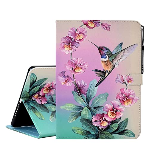 KEROM Hülle für Fire HD 10 und Fire HD 10 Plus Tablet (11. Generation, 2021) - Premium PU Leder Stand Case Schutzhülle mit Auto Schlaf/Wach Funktion, Kolibri von KEROM