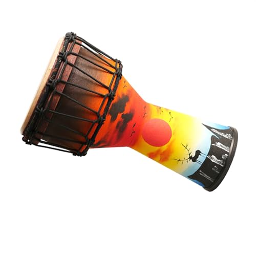 Afrikanische Trommel Instrument 10,5 Zoll Große Afrikanische Trommel, Tragbares Handbemaltes Afrikanisches Handtrommelinstrument Aus Kohlefaser Professionelle Djembe (Color : D) von KERREY