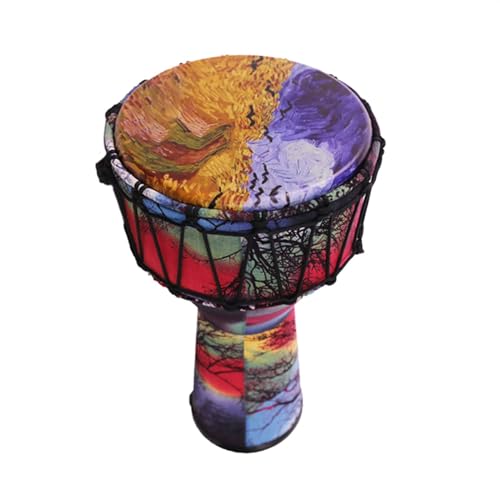 Afrikanische Trommel Instrument 10-Zoll-afrikanische Trommel Für Erwachsene, Handtrommel, Professionelles Handtrommelinstrument Mit Trommelaufbewahrungstasche Professionelle Djembe (Color : C) von KERREY