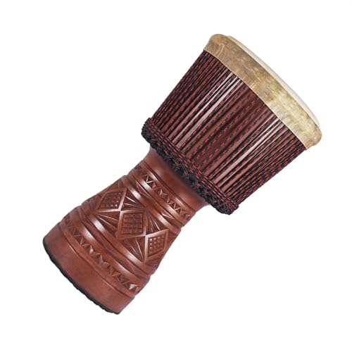 Afrikanische Trommel Instrument 13-Zoll Handgeschnitzte Afrikanische Trommel Aus Mahagoni, Schaffell-Trommelfell, Afrikanisches Handtrommelinstrument Professionelle Djembe (Color : E) von KERREY