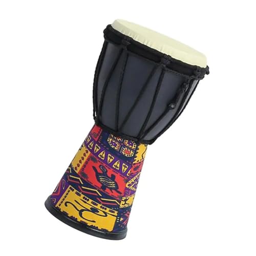 Afrikanische Trommel Instrument 4-Zoll-Djembe-Trommel Ziegenleder-Trommelfell Tragbare Handgefertigte Afrikanische Percussion-Trommel Professionelle Djembe (Color : B) von KERREY