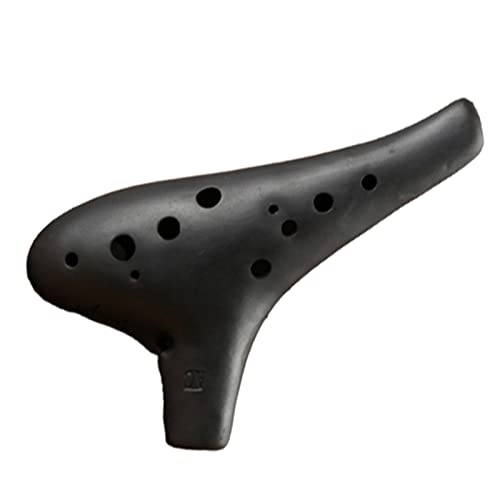 KERREY Ocarina Musikinstrument Professionelle 12-Loch-Alt-C-Taste, Schwarze Okarina, Erwachsenes Anfänger-Okarina-Musikgeschenk von KERREY