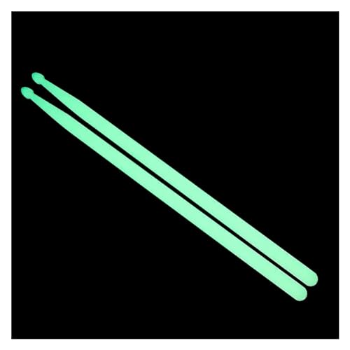 Trommelstöcke für Anfänger 1 Paar 5A Fluoreszierende Drumsticks Für Anfänger Jazz Drum Nylon Leuchtende Drumsticks Schlagzeug-Zubehör (Color : B) von KERREY