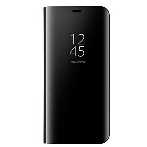 KERUN Hülle Für Oppo Reno 4Z (5G), ultradünnen Spiegel für mit Standfunktion flip case, hülle Tasche Flip Schutzhülle für Oppo Reno 4Z (5G)(schwarz) von KERUN