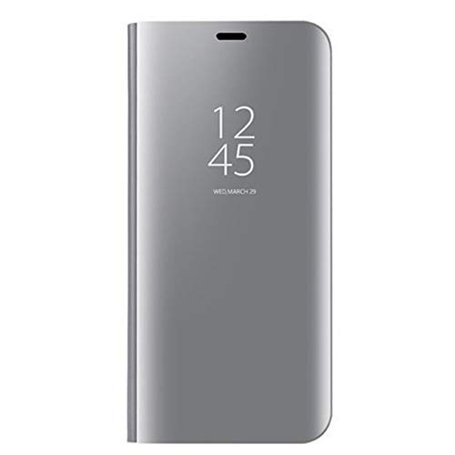 KERUN Hülle Für Samsung Galaxy A21S, ultradünnen Spiegel für mit Standfunktion flip case, hülle Tasche Flip Schutzhülle für Samsung Galaxy A21S(Silber) von KERUN