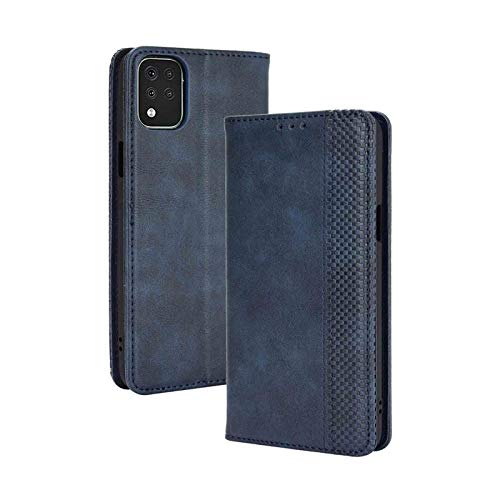 KERUN Hülle für LG K42, Leder Flip Klappbar Lederhülle, TPU Folio Flip Wallet Cover Stand [Kartenslots] Schutzhülle Case für LG K42. Blau von KERUN