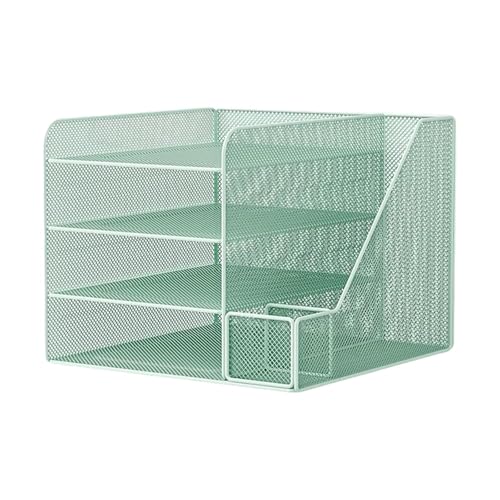 KESOTO Desktop Organizer Dokumentenspeicherregal 4 Stufen Mesh Halter für Zuhause, GrÜn KESOTO Desktop Organizer Dokumentenspeicherregal 4 Stufen Mesh Halter für Zuhause, GrÜn von KESOTO