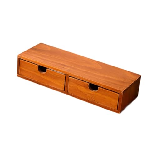 KESOTO Schreibtisch Organizer mit Schublade, Aufbewahrungsbox Aus Holz, Rustikaler Kaffeepadhalter, Behälter für Eingangsbereich, Kinderzimmer, Küche, Wascht, 32cmx12cmx7cm von KESOTO