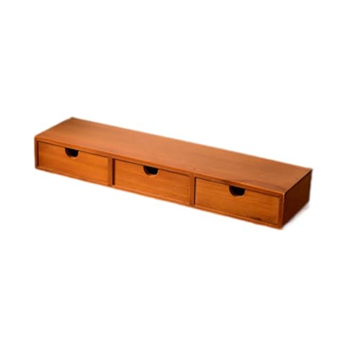 KESOTO Schreibtisch Organizer mit Schublade, Aufbewahrungsbox Aus Holz, Rustikaler Kaffeepadhalter, Behälter für Eingangsbereich, Kinderzimmer, Küche, Wascht, 49cmx12cmx7cm von KESOTO