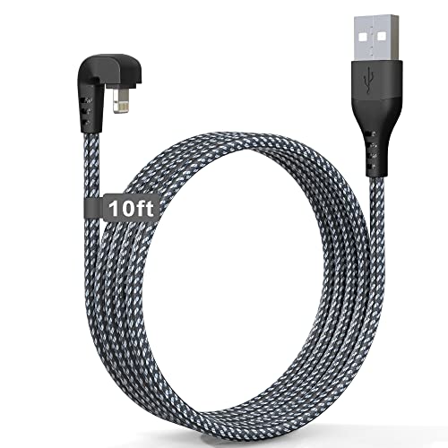 90 Grad iPhone Ladekabel 3M U-förmiges Design für Spiele, Apple MFI-zertifiziertes Lightning Kabel 3M, 180 Grad Lightning Kabel Winkel Anti-Biege Anti-Fraktur mit Datenübertragung für iPhone/Pad/Pod von KETAKY Plus