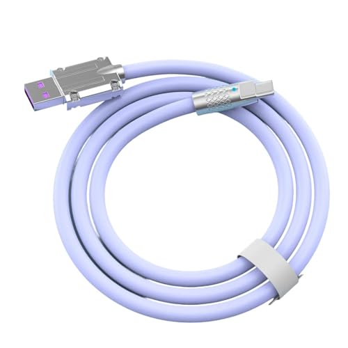 KEXIAO 120W USB C Kabel Silikon Schnellladekabel Typ C Datenübertragungskabel 480Mbps für S24 S23 S22 S21 S20 S10E von KEXIAO