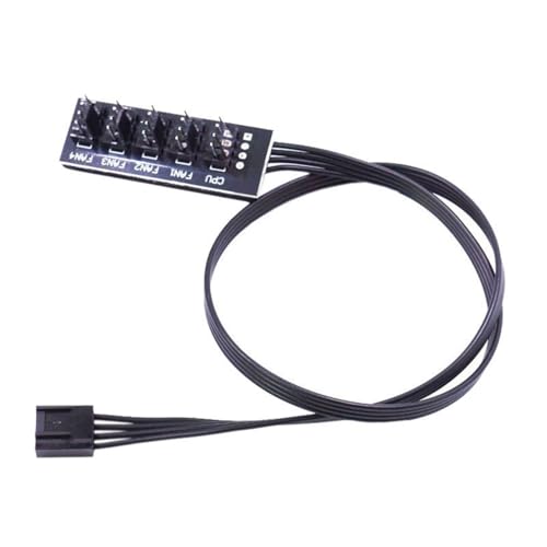 KEXIAO 4-poliger Lüfter Splitter Netzteil Kabel 1 auf 4/5 Wege PC CPU Kühlgehäuse Verlängerungskabel für Computergehäuse 4-polig von KEXIAO