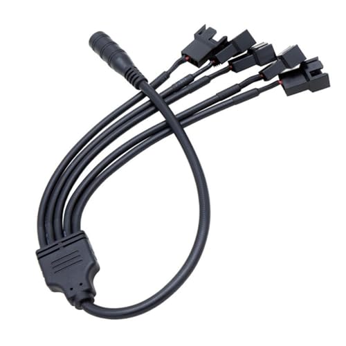 KEXIAO 5,5 x 2,1 mm Netzteilstecker auf 5 Stück 4-poligen PC-Lüfter-Netzadapterkabel, Lüfter-Splitterkabel, wandelt 1 auf 5 Stecker um KEXIAO 5,5 x 2,1 mm Netzteilstecker auf 5 Stück 4-poligen PC-Lüfter-Netzadapterkabel, Lüfter-Splitterkabel, wandelt 1 auf 5 Stecker um von KEXIAO