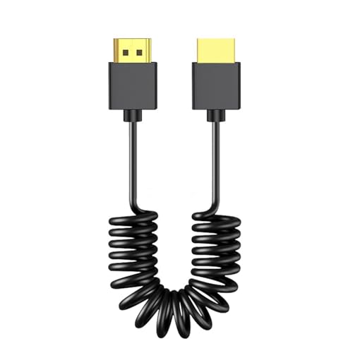 KEXIAO 8K Spiralvideokabel, 3,2 mm dünner Draht, unterstützt dynamische 7680 x 4320 für Kameramonitore, Aufnahmekarte, optionale Stecker von KEXIAO