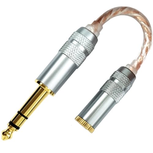 KEXIAO Adapterkabel, 15 cm, 6,35 mm Stereo-Stecker auf 4,4 mm symmetrische Buchse, Adapterkabel für HiFi-Kopfhörer-Geräte KEXIAO Adapterkabel, 15 cm, 6,35 mm Stereo-Stecker auf 4,4 mm symmetrische Buchse, Adapterkabel für HiFi-Kopfhörer-Geräte von KEXIAO