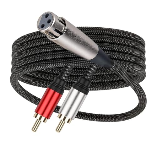 KEXIAO Buchse auf Stecker, vergoldet, Stereokabel, Adapterkabel für Mikrofon-Lautsprecheranschluss von KEXIAO