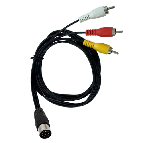 KEXIAO Din 8-poliges auf 3RCA-Kabel, DIN 8-poliger Stecker auf 3 Cinch-Musikadapterkabel zum Anschluss von Vintage-Geräten an moderne Systeme KEXIAO Din 8-poliges auf 3RCA-Kabel, DIN 8-poliger Stecker auf 3 Cinch-Musikadapterkabel zum Anschluss von Vintage-Geräten an moderne Systeme von KEXIAO