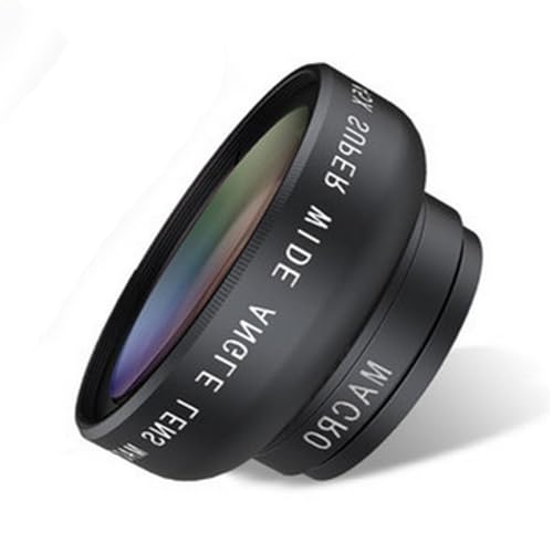 KEXIAO Professionelles Weitwinkel-Makro-Objektiv, 49 mm, 2-in-1-Aufsatz für intelligente Handys, verbessert die Kreativität der Fotografie von KEXIAO