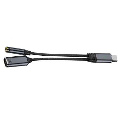KEXIAO Typ-C auf 3,5-mm-Kopfhörer-Adapter und PD100W-Ladekabel für Smartphones und Tablets mit HiFi-Hörkabel, 15 cm von KEXIAO