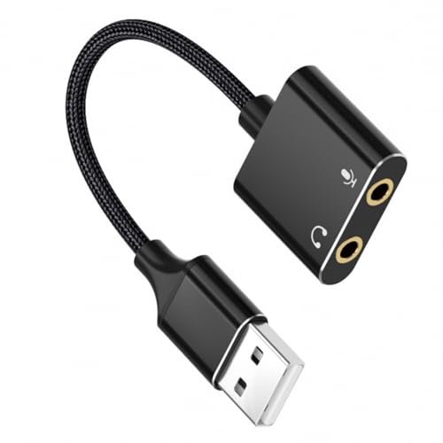 KEXIAO USB-auf-3,5-mm-Soundkarten-USB-Adapter für Kopfhörer-Mikrofon verbessert Musik und Kompatibilität KEXIAO USB-auf-3,5-mm-Soundkarten-USB-Adapter für Kopfhörer-Mikrofon verbessert Musik und Kompatibilität von KEXIAO