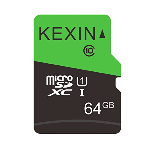 KEXIN 64GB Micro SD Karte mit SD Adapter MicroSDXC Speicherkarte 64 GB Class 10, UHS-1 Micro SD Memory Karte Micro SD Card für Handy, Kameras, Tablet (U1, 64 GB) von KEXIN