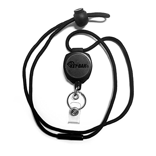 KEY-BAK Sidekick 0KB1-0A44 Ausziehbare Ausweishalterung und Schlüsselanhänger, Schlüsselband mit Schlüsselring und drehfreiem, transparentem Ausweishalter an einem einziehbaren Schlüsselband, KEY-BAK Sidekick 0KB1-0A44 Ausziehbare Ausweishalterung und Schlüsselanhänger, Schlüsselband mit Schlüsselring und drehfreiem, transparentem Ausweishalter an einem einziehbaren Schlüsselband, von KEY-BAK