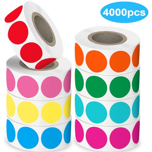 4000 Stück 20 mm Klebepunkte Bunte Punkte Aufkleber Markierungspunkte Bunte Klebepunkte Runde Aufkleber Klebeetiketten Runde Etiketten Klebepunkte Für Büro, Schule, Kalender, Karten-Aufkleber 4000 Stück 20 mm Klebepunkte Bunte Punkte Aufkleber Markierungspunkte Bunte Klebepunkte Runde Aufkleber Klebeetiketten Runde Etiketten Klebepunkte Für Büro, Schule, Kalender, Karten-Aufkleber von KEYBOO