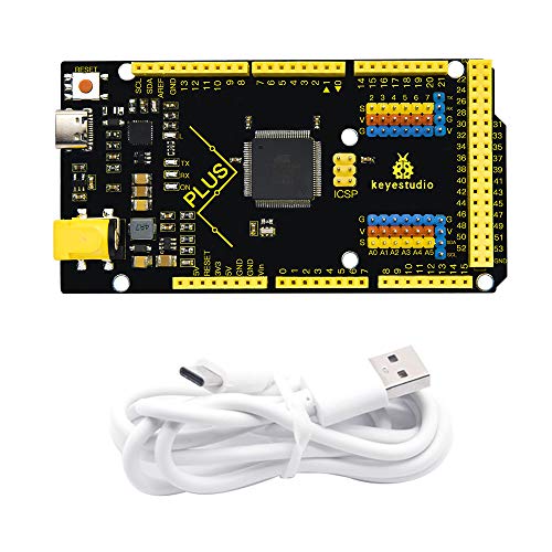 KEYESTUDIO MEGA R3 Plus 2560 Mikrocontroller mit T-Type USB-Kabel Controller Board kompatibel mit Arduino IDE von KEYESTUDIO