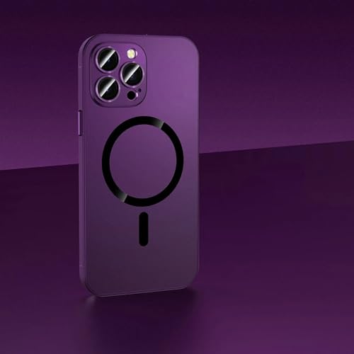KEYGEM Superideamall Magnetic Charging Anti-Collision Matte Protective Case, Superideamall Super Idea Mall Phone Case for iPhone 14 13 12 Pro Max (for 13pro,purple) von KEYGEM