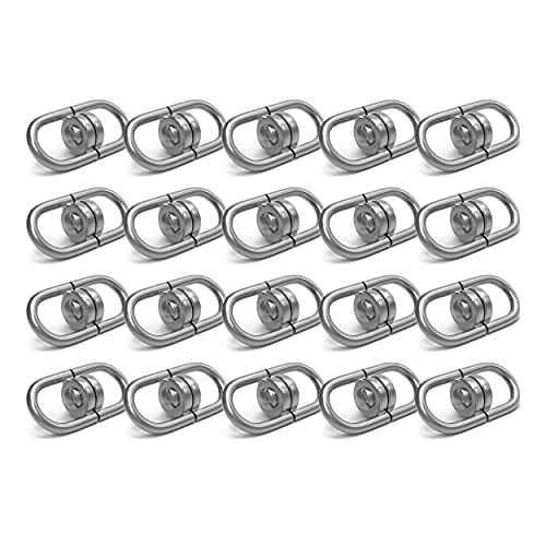 NEU KEYU® 50er Set Drehwirbel | Schwenkverschraubung für Schlüsselringe und Schlüsselanhänger DIY | Wirbel Schlüssel | Wirbel Windspiel (a: M (20 Pcs.)) von KEYU