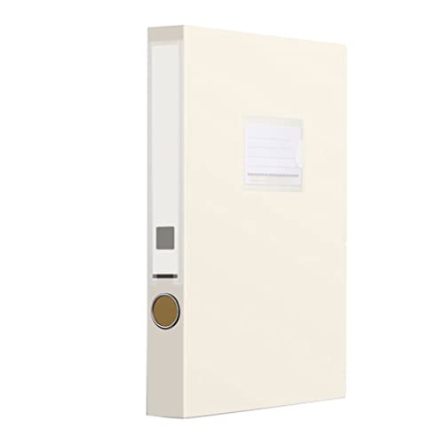 Aktenkasten Dokumentenbox für DIN A4, mit Griffloch 75mm dicker Kunststoff Aktenkasten Weiß von KEYWANTS