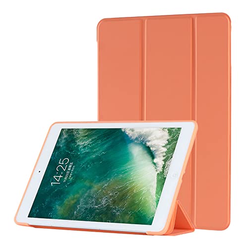 Hülle für iPad 9.7,All-Inclusive, sturzfeste, Dreifach Gefaltete, Weiche Hülle mit Auto Schlaf/Wach Funktion für iPad 9.7(2017/2018), Orange von KEYWANTS