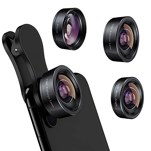 KEYWING Phone Camera Lens 3 in 1 Phone Lens Kit, 198 Fisheye Lens + 120 Super Wideangle Lens + 20x Macro Lens for iPhone Samsung Android Smartphone KEYWING Phone Camera Lens 3 in 1 Phone Lens Kit, 198 Fisheye Lens + 120 Super Wideangle Lens + 20x Macro Lens for iPhone Samsung Android Smartphone von KEYWING