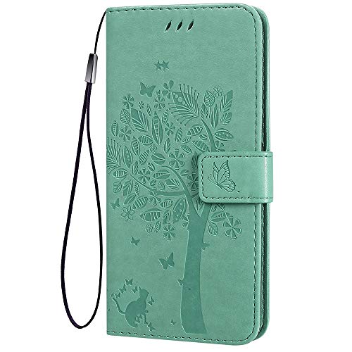 KEYYO Flip Tasche Hülle für Xiaomi Redmi Note 11S 5G / Poco M4 Pro 5G, Schutzhülle Leder Klapptasche mit Kartenfächer, 3D Katze Baum Muster Folio Handytasche Handyhülle - Grün KEYYO Flip Tasche Hülle für Xiaomi Redmi Note 11S 5G / Poco M4 Pro 5G, Schutzhülle Leder Klapptasche mit Kartenfächer, 3D Katze Baum Muster Folio Handytasche Handyhülle - Grün von KEYYO