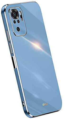 KEYYO HÃlle fÃr Xiaomi Redmi Note 10 4G | Note 10S, SchutzhÃlle TPU Silikon HandyhÃlle mit Galvanisieren von Phnom Penh, StoÃŸfest Bumper Case Soft Cover - Blau von KEYYO